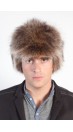 Raccoon fur hat